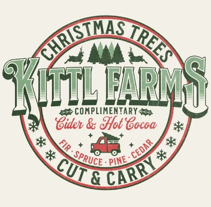 DTF Transfer Christmas Tree Farm Vintage Holiday Badge