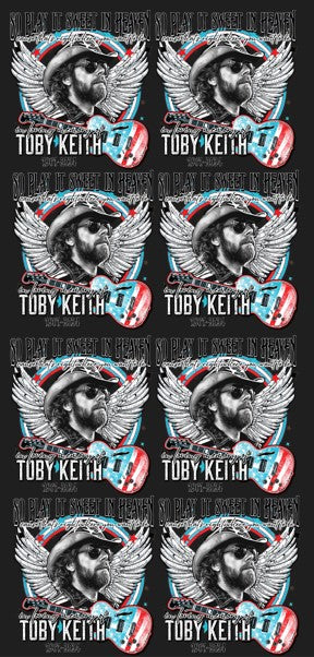 22" WIDE DTF Transfers 8 units Premade Gangsheet Toby Keith Tribute Each Transfers 10.50 Wide