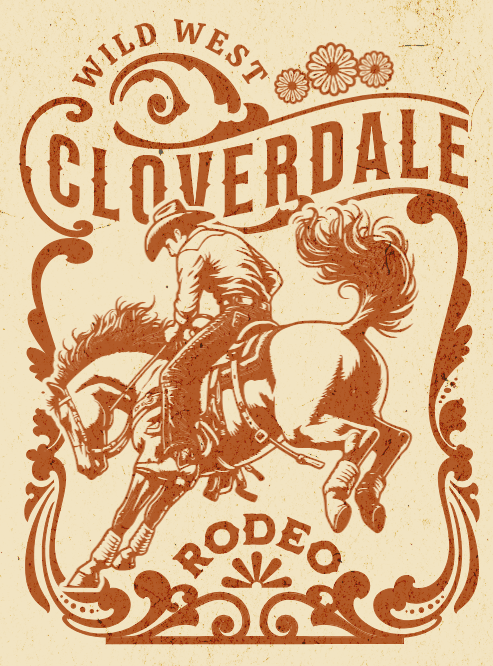 DTF Transfer Wild West Cloverdale Rodeo Cowboy Vintage ✨Editable Transfer✨