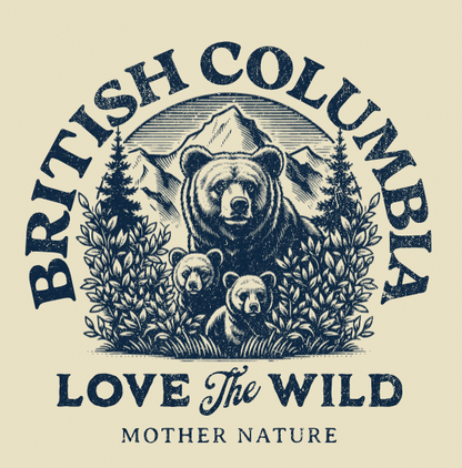 DTF Transfer British Columbia Love The Wild Bear Family ✨Editable Transfer✨