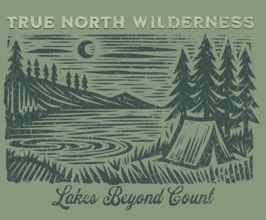DTF Transfer True North Wilderness Lakes Beyond Count ✨Editable Transfer✨
