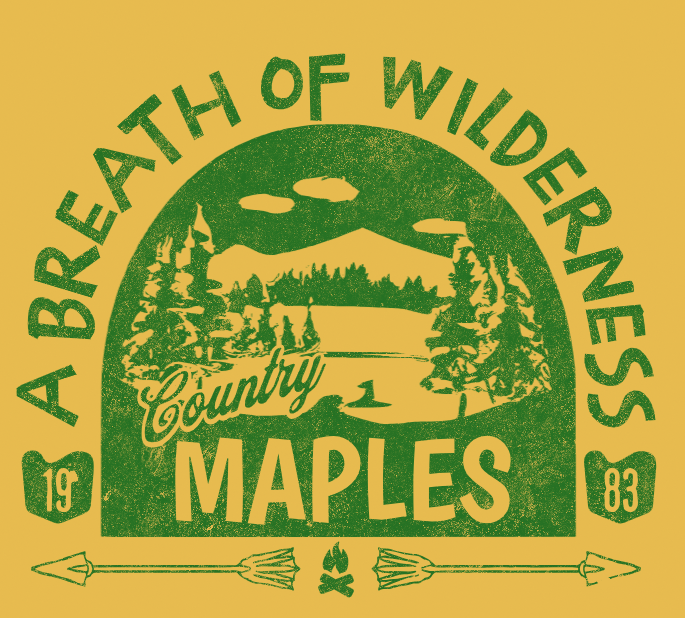 DTF Transfer A Breath of Wilderness Country Maples Vintage Rustic Nature ✨Editable Transfer✨