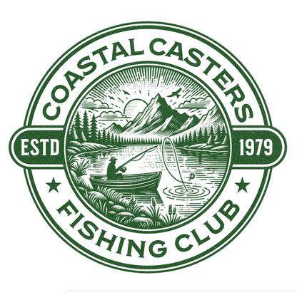 DTF Transfer Coastal Casters Fishing Club ✨Editable Transfer✨