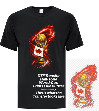 DTF Halftone Worldd Cup Trophy Canada Flag