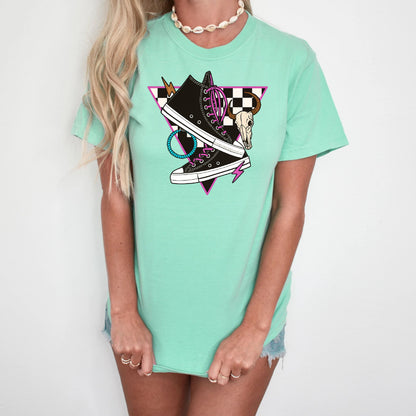 DTF Transfer – Retro Sneakers with Western Skull & Neon Vibes
