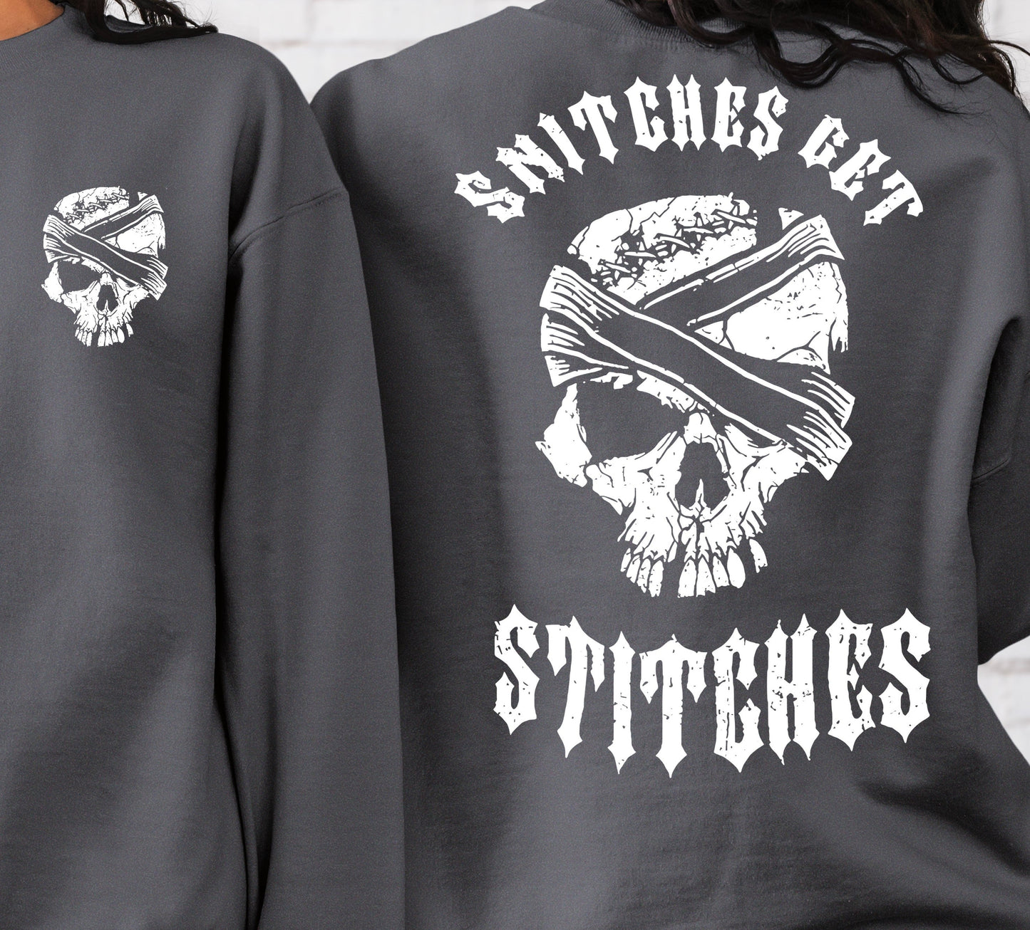 Sweatshirt Hoodie Or T-Shirt  Gear Head Snitches Get Stiches