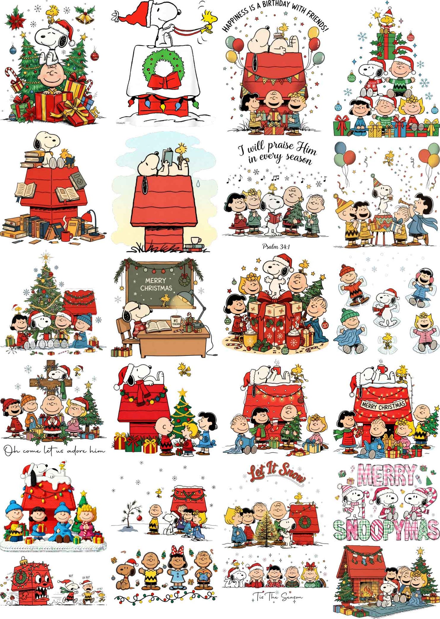 Premade Gangsheets DTF Christmas Dog & Friends