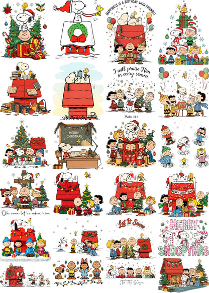 Premade Gangsheets DTF Christmas Dog & Friends