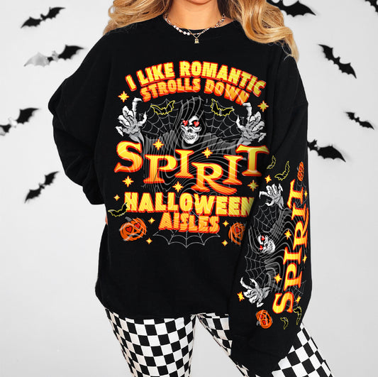 DTF Transfer - Romantic Strolls Down Spirit Halloween Aisles