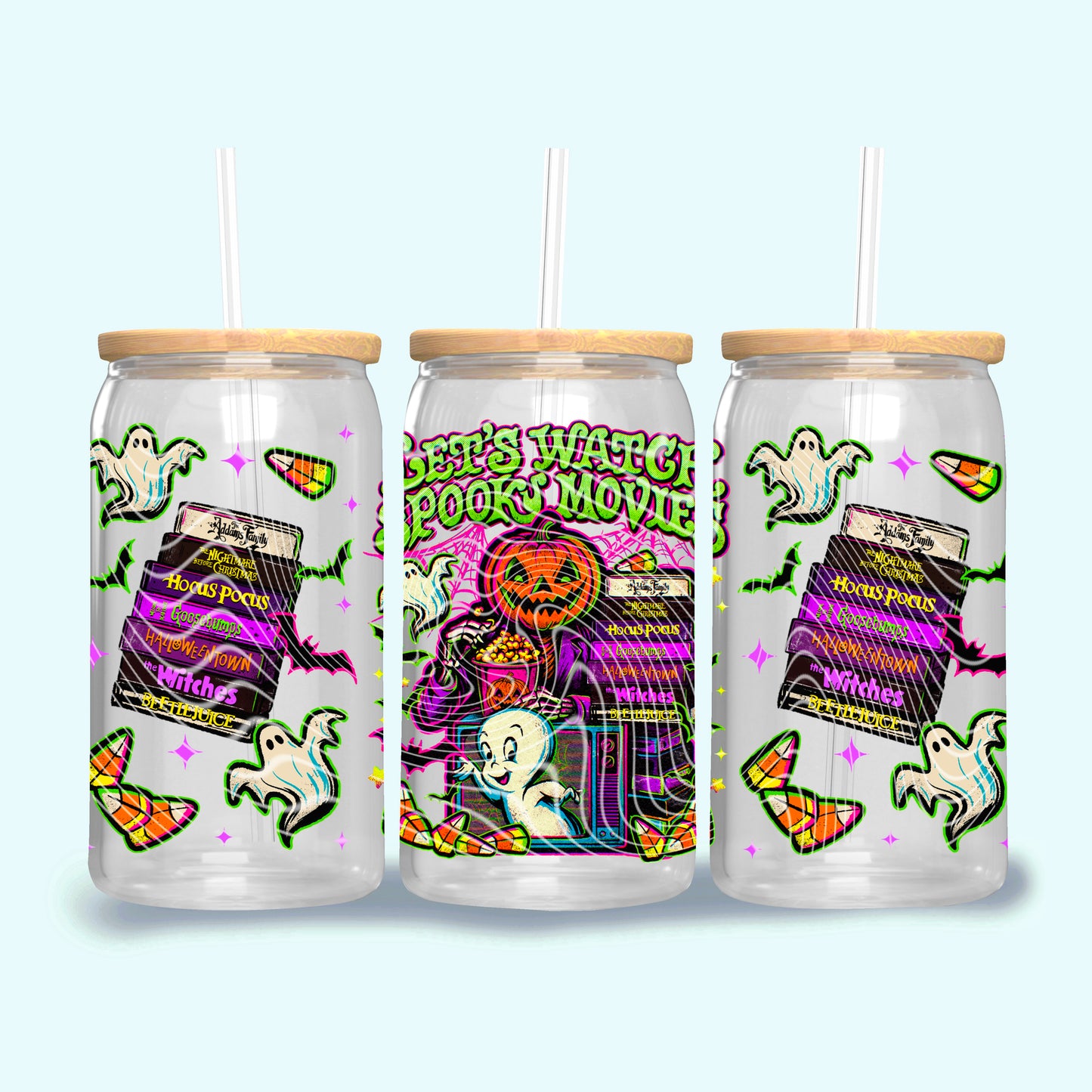 UV-DTF Cup Wrap Let’s Watch Spooky Movies