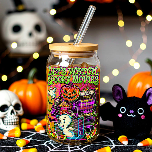 UV-DTF Cup Wrap Let’s Watch Spooky Movies