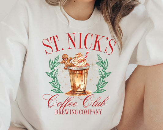 DTF Transfer Christmas St. Nicks Coffee Club