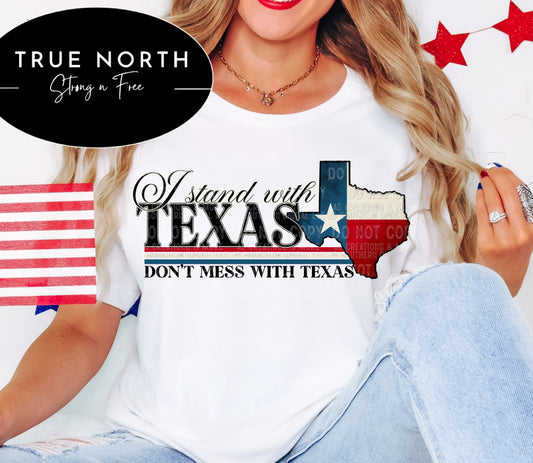 DTF Transfer Rustic Country I Stand With Texas