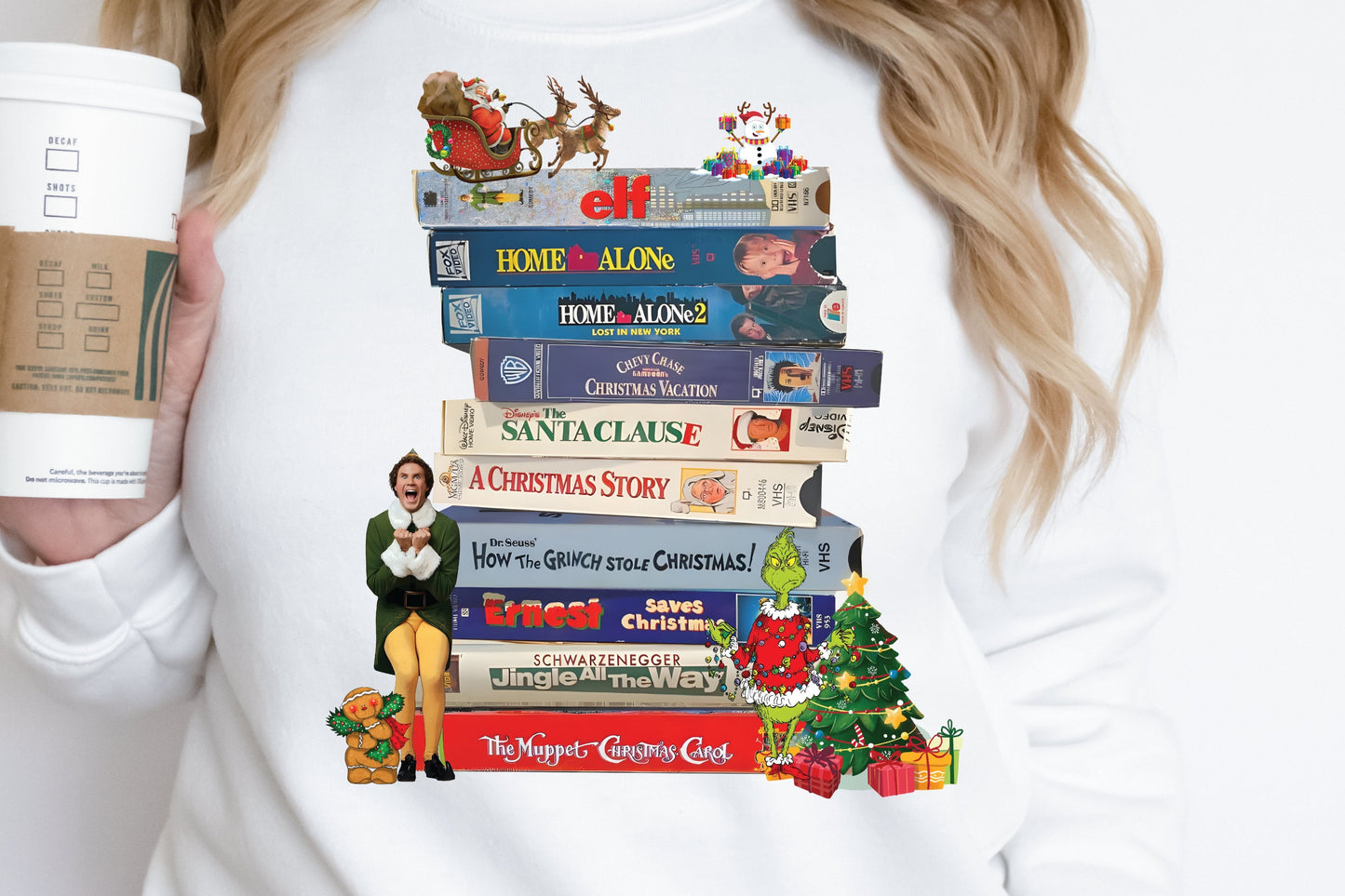 Sweatshirt Crew Hoodie Or T-Shirt  Christmas The Best Christmas Movies