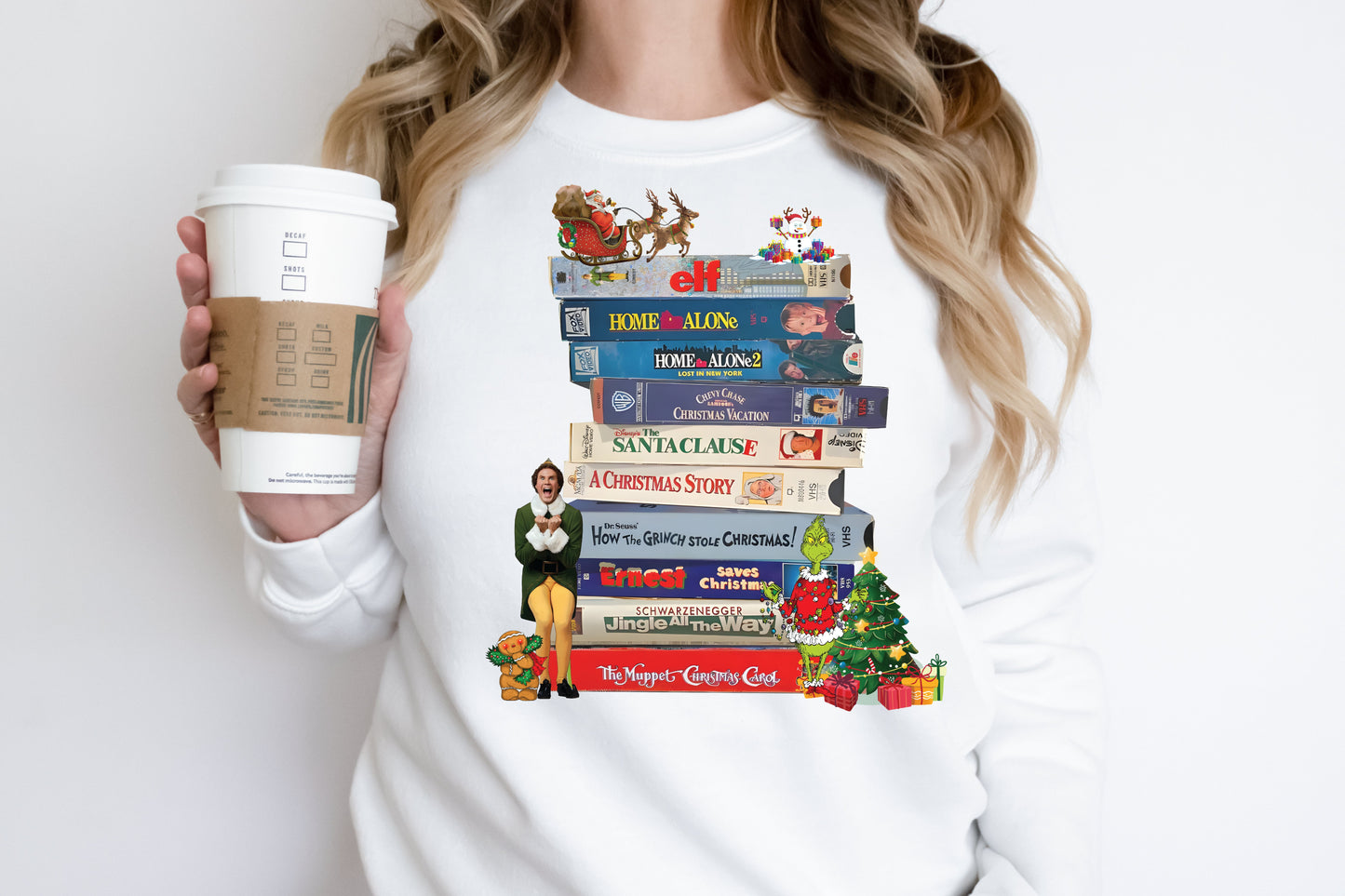 Sweatshirt Crew Hoodie Or T-Shirt  Christmas The Best Christmas Movies