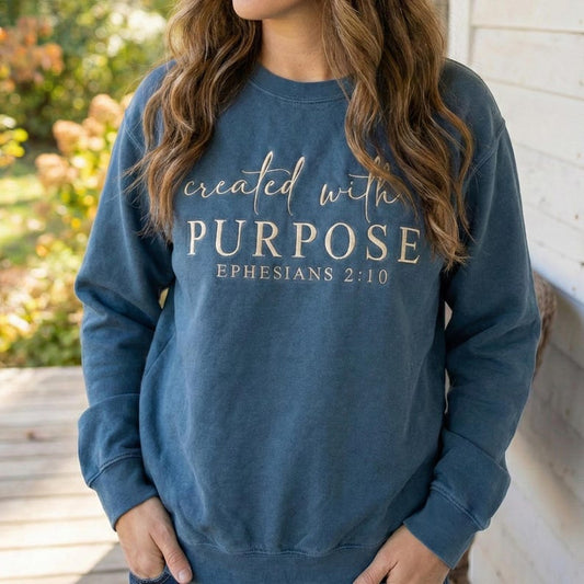 Embroidered Created With Purpose Ephesians 2:10