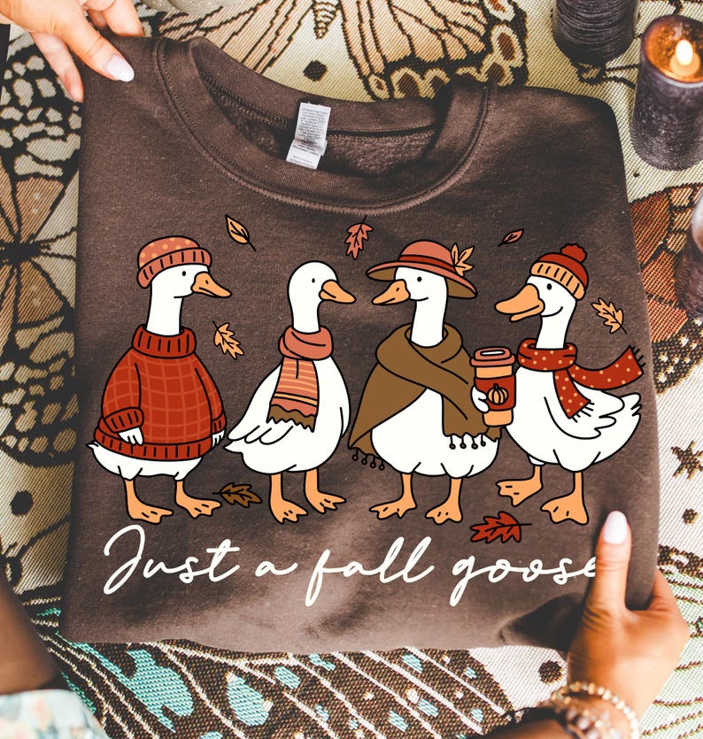 Fall Goose – Funny Cozy Goose – Autumn Goose Shirt