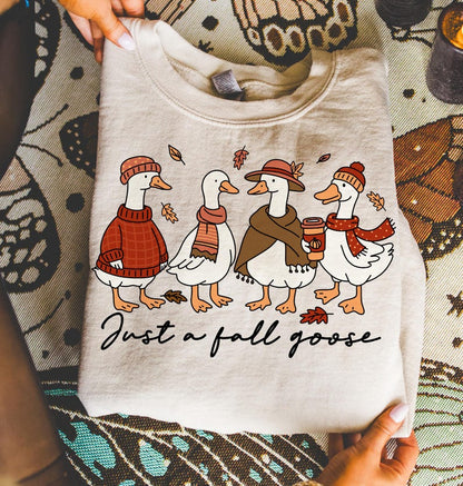Fall Goose – Funny Cozy Goose – Autumn Goose Shirt garment preview