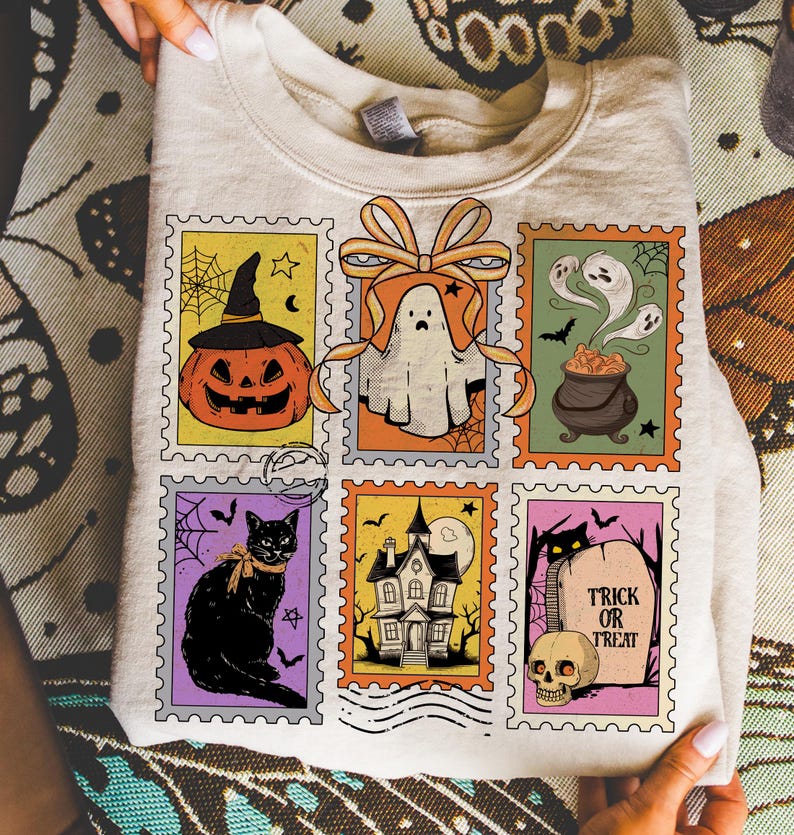Retro Halloween Cat Ghost – Girly Halloween – Fall