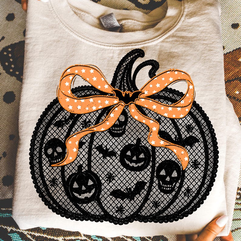 Black lace pumpkin coquette – Halloween Pumpkin fall – pumpkin season