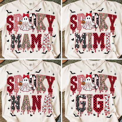 Spooky Mama Halloween Bundle – Spooky Letters – Leopard Checker Cherry Print