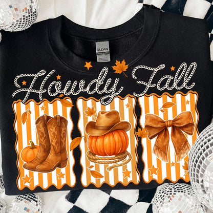 Retro Western Fall – Howdy Pumpkin Coquette Bow – It's Fall Y'all garment preview