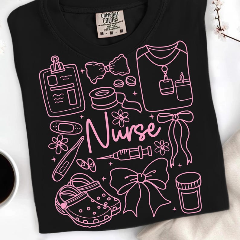 Hand Drawing Nurse – Mama Nurse – Nursing Shirt alternate preview