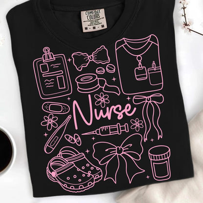 Hand Drawing Nurse – Mama Nurse – Nursing Shirt alternate preview