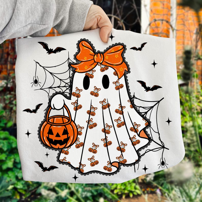 Lace Ghost Coquette – Ghost Halloween – Girly Ghost Lacey Ghost garment preview