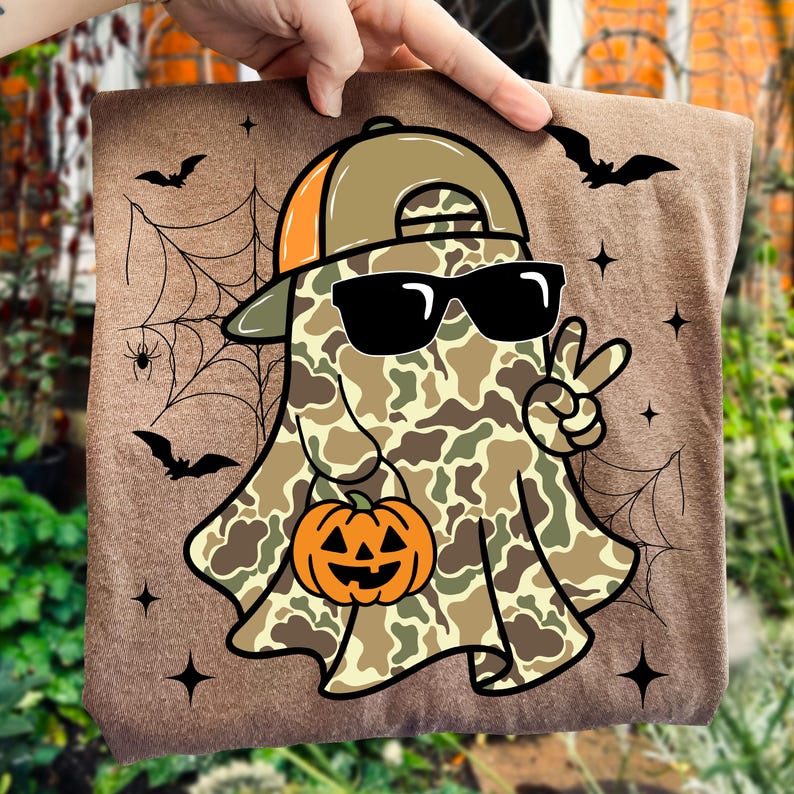 Spooky Dude Ghost Halloween Boy – Boy Boo Ghost Halloween – Retro Ball Cap Kid garment preview