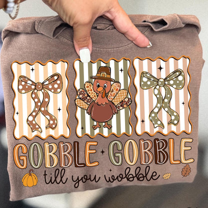 Preppy Thanksgiving Gobble – Floral Turkey – Thanksgiving Turkey garment preview