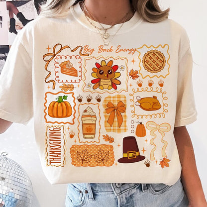 Retro Leg Day Turkey Thanksgiving – Preppy Thanksgiving Turkey – Bow Thanksgiving Thanksgiving garment preview
