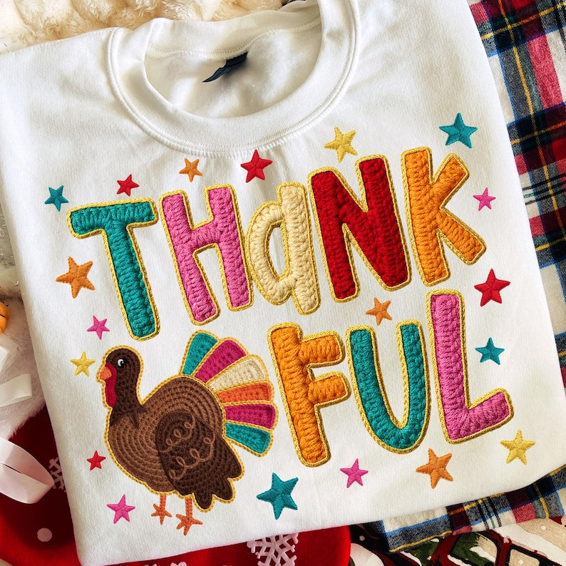 Thanksgiving Faux Yarn – Thankful Thanksgiving – Thankful garment preview