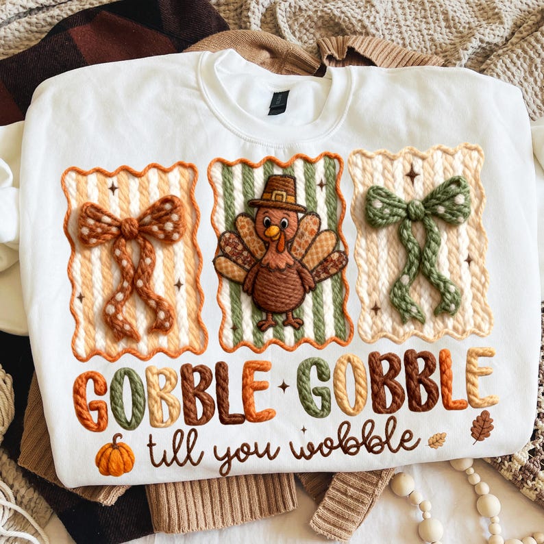 Latch Hook Yarn Crochet Thanksgiving Gobble – faux yarn Turkey – Thanksgiving