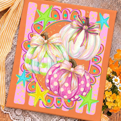 Coquette Pumpkin – Pastel Bow Pumpkin Design – Pink Preppy Fall Shirt garment preview
