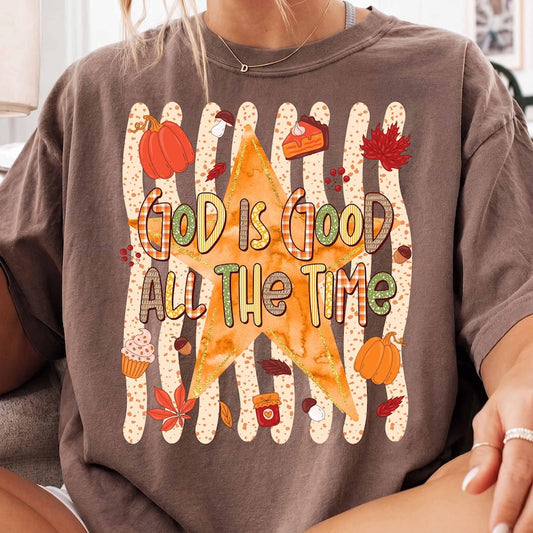 God Is Good All The Time – Cute Fall Christian – Autumn Pumpkin Faith Shirt