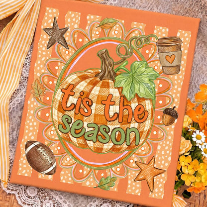 Cozy Season – Retro Fall Pumpkin – Gingham Pumpkin garment preview