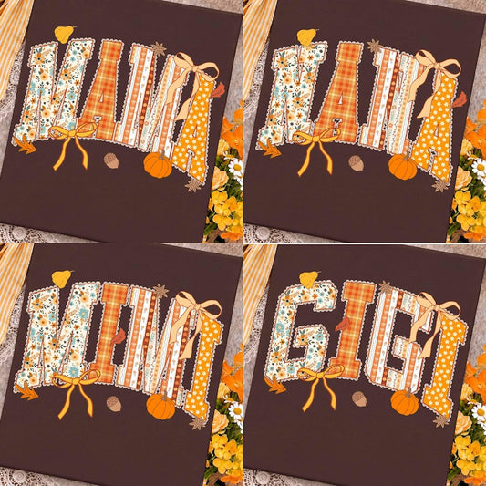 Fall Mama Nana Mimi Gigi Bundle – Coquette Fall Family – Floral Grandma Fall