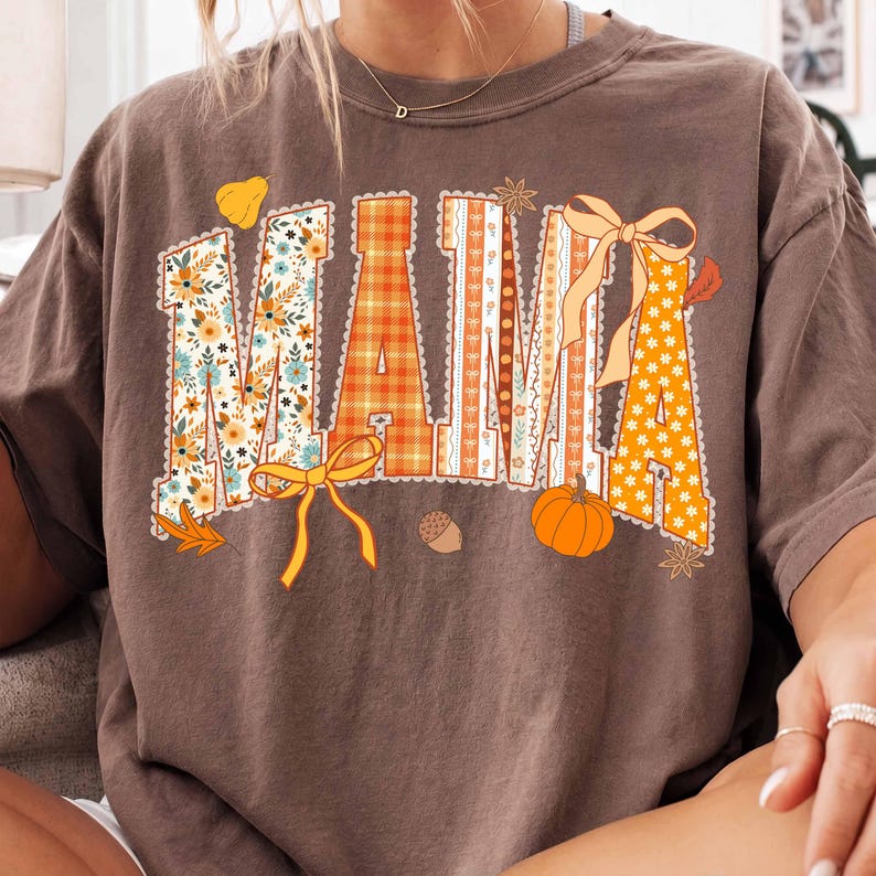 Fall Mama Nana Mimi Gigi Bundle – Coquette Fall Family – Floral Grandma Fall garment preview