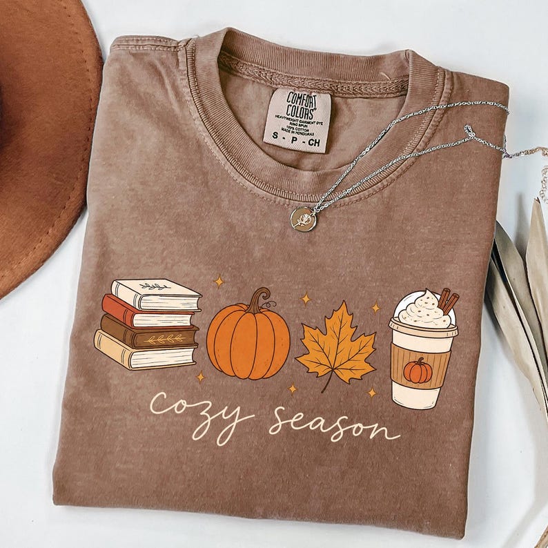 Cozy Season – Fall Book Lover – Pumpkin Spice Latte Design