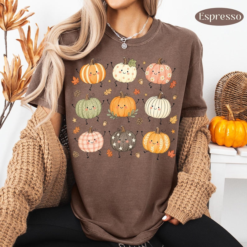 Cute Pumpkin – Fall Pumpkin Patch – Dancing Pumpkins Design garment preview
