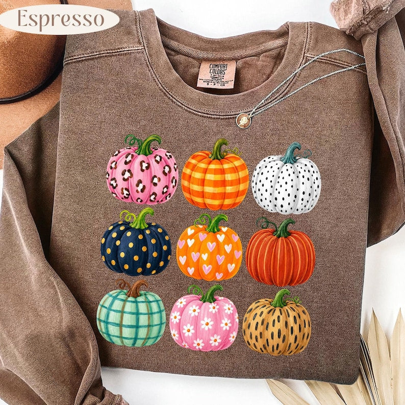 Patterned Pumpkins – Fall Pumpkin – Leopard Plaid Floral Pumpkin Design