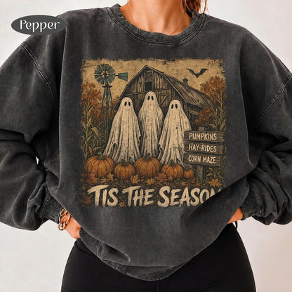 Tis The Season – Vintage Ghost Barn – Rustic Fall Halloween Design