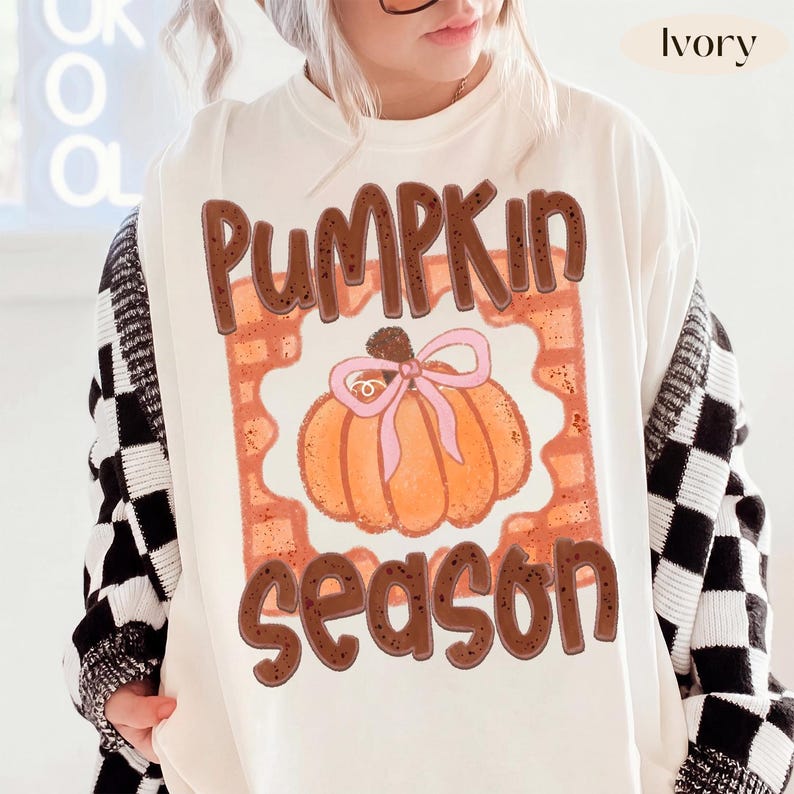 Pumpkin Season – Coquette Bow Fall – Cute Pumpkin Pink Bow Design