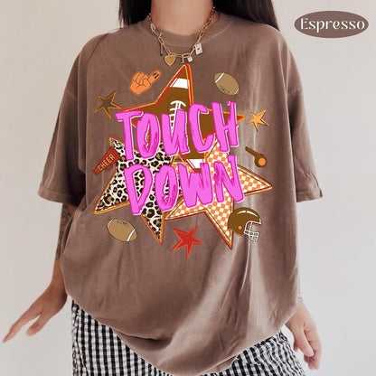 Touchdown – Football Season – Leopard Star Game Day Design garment preview