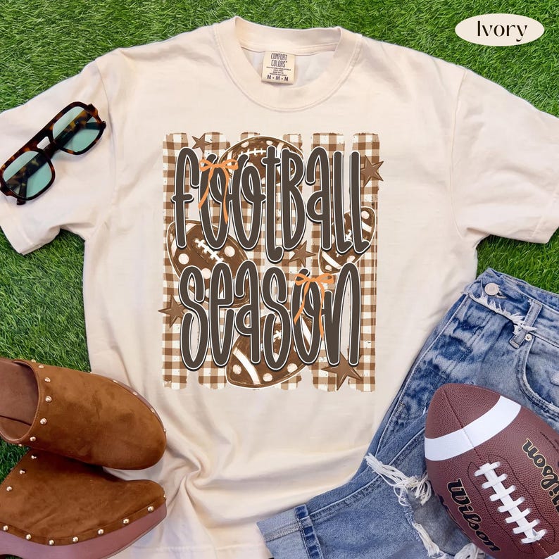 Football Season – Coquette Football – Gingham Game Day Design