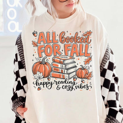All Booked For Fall – Book Lover – Fall Reading Design