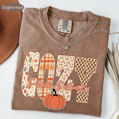 Cozy Season – Fall Design – Patterned Cozy Fall Pumpkin garment preview