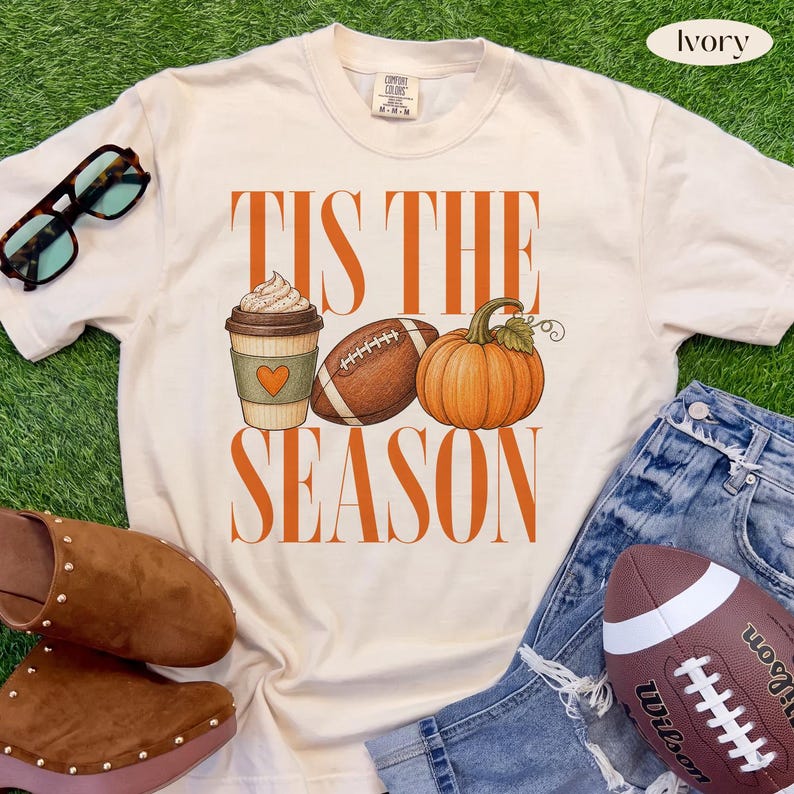 Tis The Season – Fall Football – Pumpkin Spice Latte Design