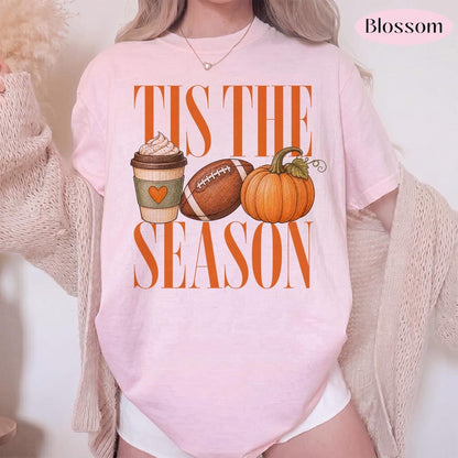 Tis The Season – Fall Football – Pumpkin Spice Latte Design garment preview